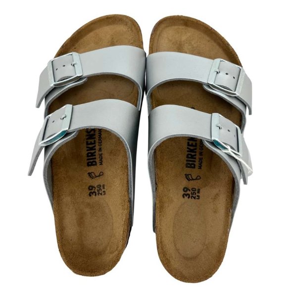 Birkenstock Women's Arizona Sandals | Silver | Size 11 **NEW - Picture 6 of 8